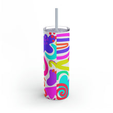 Load image into Gallery viewer, Organic Doodle Skinny Matte Tumbler, 20oz
