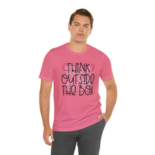 Load image into Gallery viewer, Think outside the box Unisex Jersey Short Sleeve Tee
