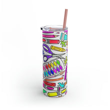 Load image into Gallery viewer, Art Supplies Skinny Matte Tumbler, 20oz
