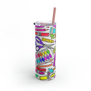 Art Supplies Skinny Matte Tumbler, 20oz