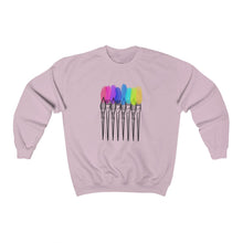 Load image into Gallery viewer, Colorful Paint Brushes: Unisex Heavy Blend™ Crewneck Sweatshirt
