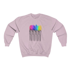 Colorful Paint Brushes: Unisex Heavy Blend™ Crewneck Sweatshirt