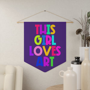 "This Girl Loves Art" Pennant