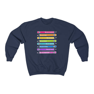 Mantra. Pencils: Unisex Heavy Blend™ Crewneck Sweatshirt