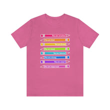 Load image into Gallery viewer, Mantra Pencils: Unisex Jersey Short Sleeve Tee
