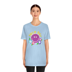 Field Day Smilie with Flowers! Unisex Jersey Short Sleeve Tee