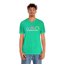 Load image into Gallery viewer, Difference Maker Watercolor Rainbow Unisex Jersey Short Sleeve Tee
