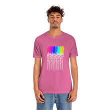 Load image into Gallery viewer, White Rainbow Brushes: Unisex Jersey Short Sleeve Tee
