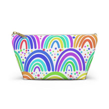 Load image into Gallery viewer, Rainbow Accessory Pouch w T-bottom
