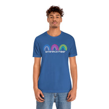Load image into Gallery viewer, Difference Maker Watercolor Rainbow Unisex Jersey Short Sleeve Tee
