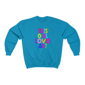 This Girl Loves Art: Unisex Heavy Blend™ Crewneck Sweatshirt
