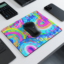 Load image into Gallery viewer, Blue Rainbows Rectangular Mouse Pad

