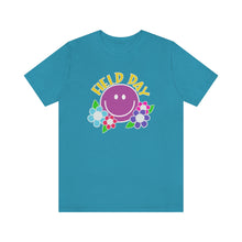 Load image into Gallery viewer, Field Day Smilie with Flowers! Unisex Jersey Short Sleeve Tee
