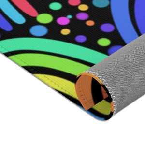 Black Rainbows Area Rugs