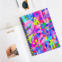 Load image into Gallery viewer, Purple Abstract Spiral Notebook - Ruled Line
