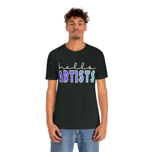 Blues HELLO Artists: Unisex Jersey Short Sleeve Tee