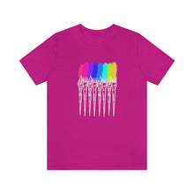 Load image into Gallery viewer, White Rainbow Brushes: Unisex Jersey Short Sleeve Tee
