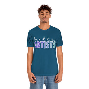 Blues HELLO Artists: Unisex Jersey Short Sleeve Tee