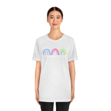 Load image into Gallery viewer, Difference Maker Watercolor Rainbow Unisex Jersey Short Sleeve Tee
