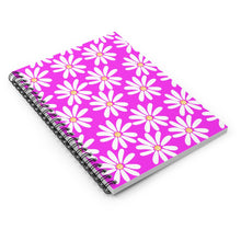 Load image into Gallery viewer, Pink Daisies Spiral Notebook - Ruled Line
