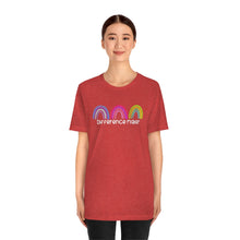 Load image into Gallery viewer, Difference Maker Watercolor Rainbow Unisex Jersey Short Sleeve Tee
