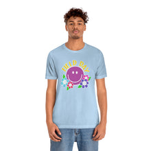 Load image into Gallery viewer, Field Day Smilie with Flowers! Unisex Jersey Short Sleeve Tee
