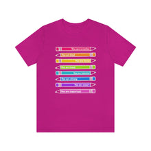 Load image into Gallery viewer, Mantra Pencils: Unisex Jersey Short Sleeve Tee
