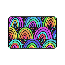Load image into Gallery viewer, Black Rainbow Desk Mat
