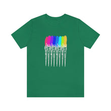 Load image into Gallery viewer, White Rainbow Brushes: Unisex Jersey Short Sleeve Tee
