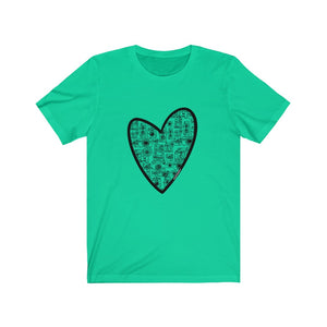 Camera Heart: Unisex Jersey Short Sleeve Tee