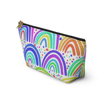 Load image into Gallery viewer, Rainbow Accessory Pouch w T-bottom
