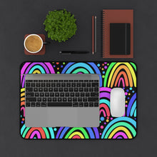 Load image into Gallery viewer, Black Rainbow Desk Mat
