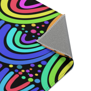 Black Rainbows Area Rugs