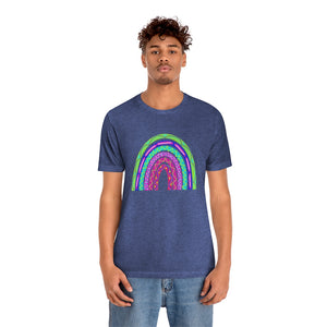 Neon Rainbow: Unisex Jersey Short Sleeve Tee