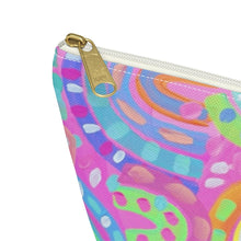 Load image into Gallery viewer, Pink Rainbow Accessory Pouch w T-bottom
