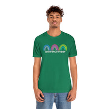 Load image into Gallery viewer, Difference Maker Watercolor Rainbow Unisex Jersey Short Sleeve Tee
