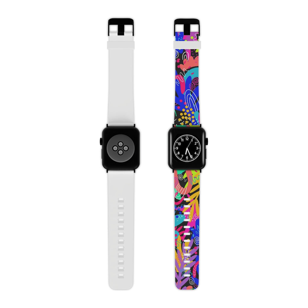 Black Abstract Watch Band for Apple Watch – Kayla Koslow Art