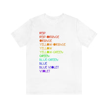 Load image into Gallery viewer, Colors: Unisex Jersey Short Sleeve Tee
