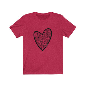 Camera Heart: Unisex Jersey Short Sleeve Tee