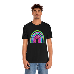 Neon Rainbow: Unisex Jersey Short Sleeve Tee