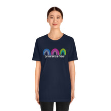 Load image into Gallery viewer, Difference Maker Watercolor Rainbow Unisex Jersey Short Sleeve Tee
