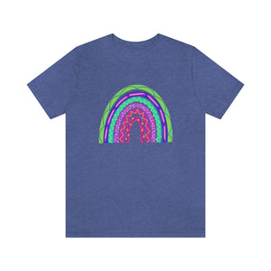 Neon Rainbow: Unisex Jersey Short Sleeve Tee
