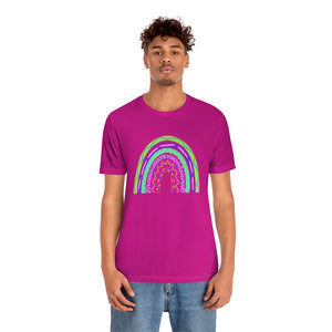 Neon Rainbow: Unisex Jersey Short Sleeve Tee
