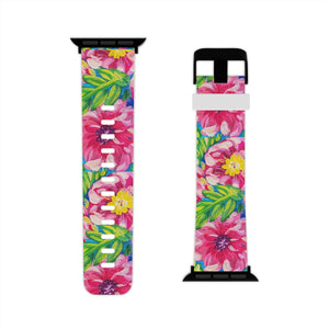 Pink Florals Watch Band for Apple Watch