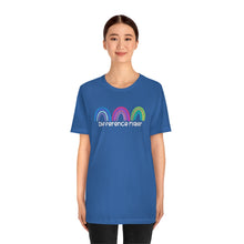 Load image into Gallery viewer, Difference Maker Watercolor Rainbow Unisex Jersey Short Sleeve Tee
