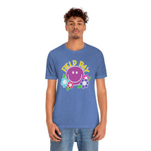 Load image into Gallery viewer, Field Day Smilie with Flowers! Unisex Jersey Short Sleeve Tee
