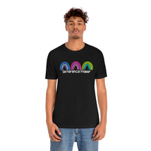 Load image into Gallery viewer, Difference Maker Watercolor Rainbow Unisex Jersey Short Sleeve Tee
