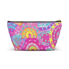 Load image into Gallery viewer, Pink Rainbow Accessory Pouch w T-bottom
