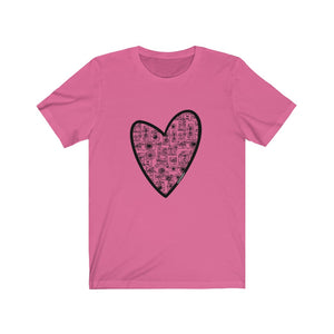 Camera Heart: Unisex Jersey Short Sleeve Tee