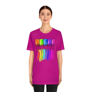 Rainbow Color Pencils: Unisex Jersey Short Sleeve Tee